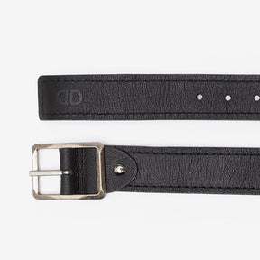 Cinto Dupla Face Estreito Denim Preto/Mouro