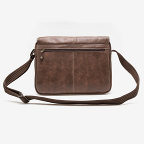 Bolsa Carteiro Em Couro Camel