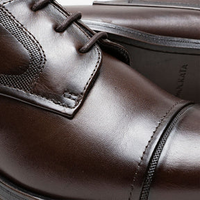 Sapato de Couro Smart Comfort Madison Hi-Soft 32 Marrom Cadarço