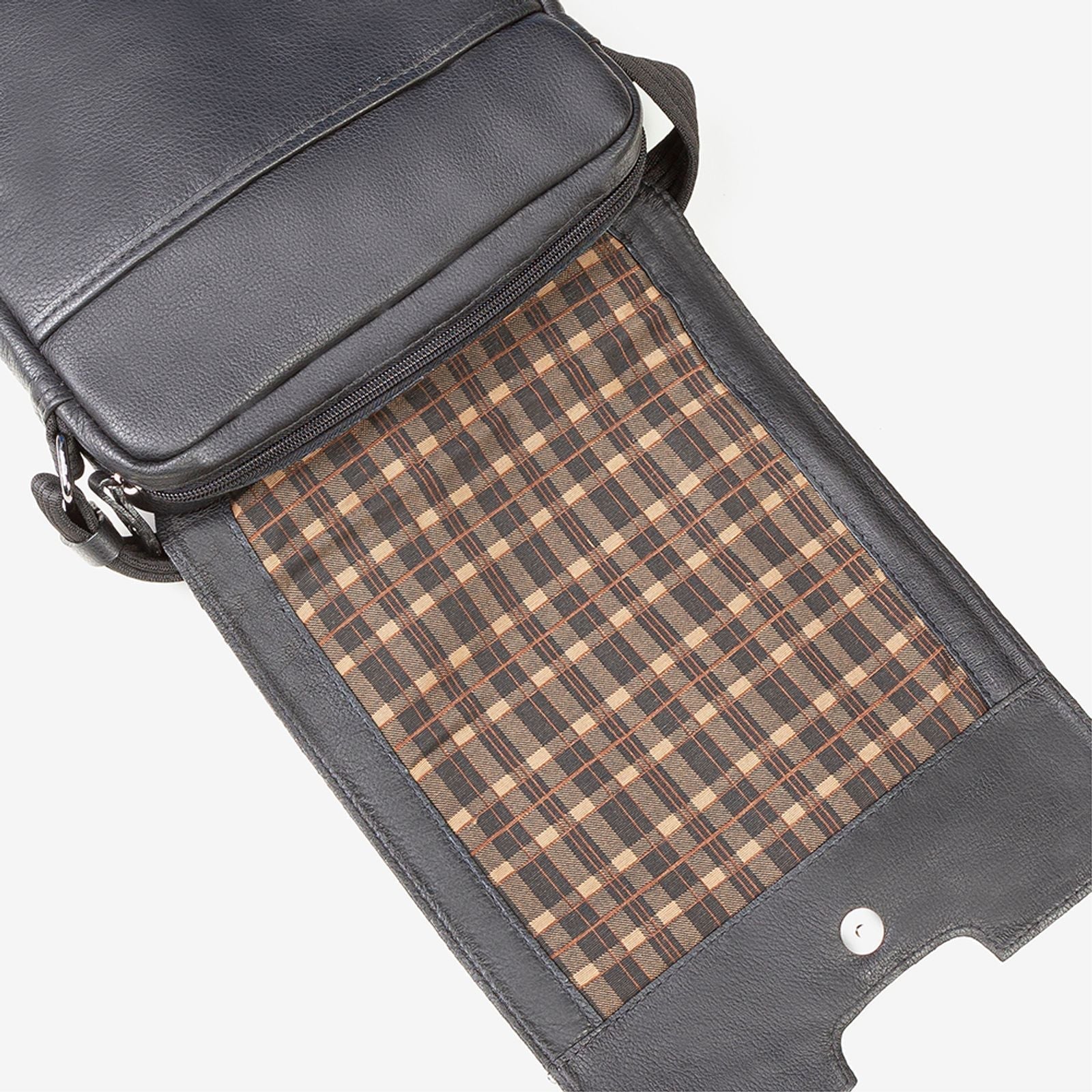 Bolsa Tiracolo Em Couro Preto