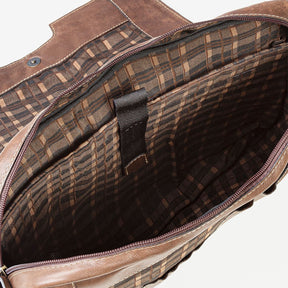 Bolsa Carteiro Em Couro Camel